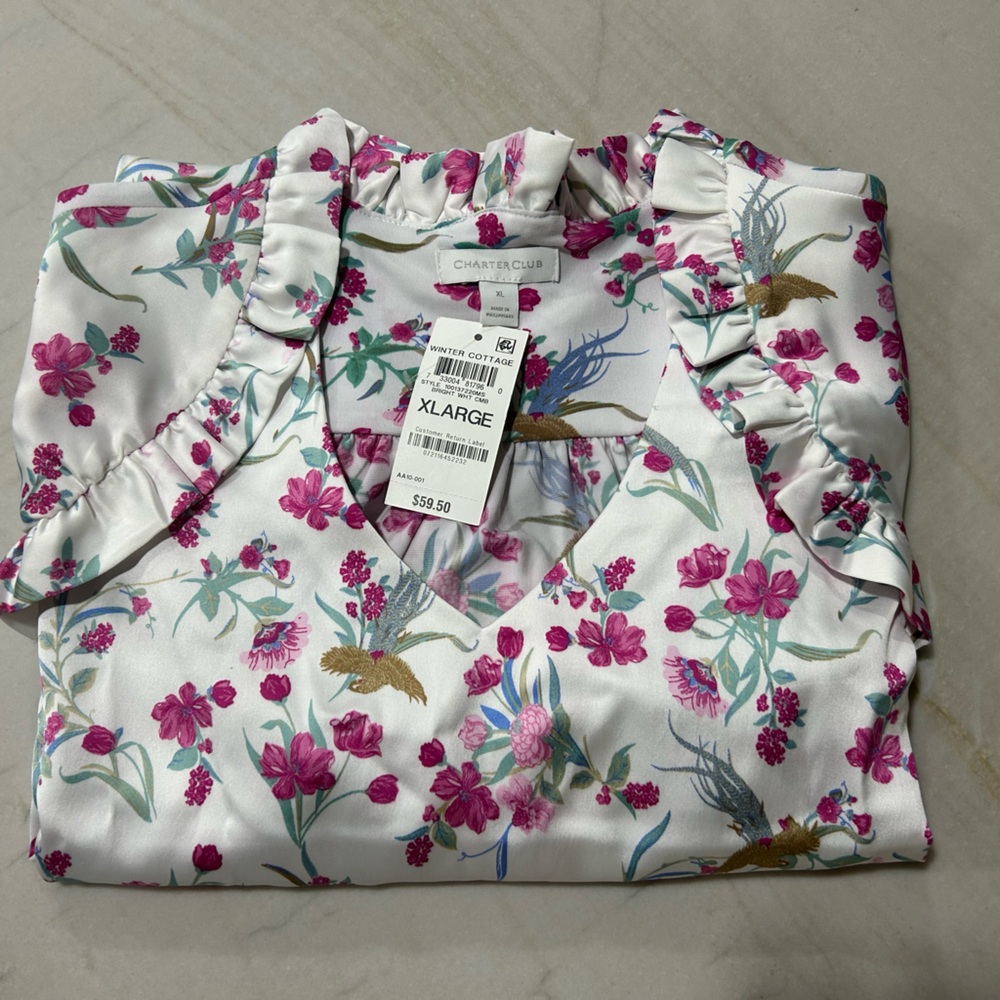 Charter Club XL blouse NWT